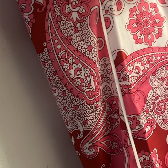 NWT, 00, Jcrew paisley pant with pockets white satin around leg opening and side - Picture 4 of 6